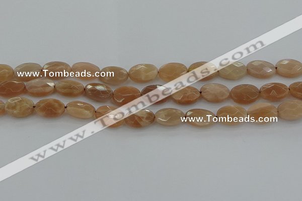 CMS1105 15.5 inches 10*14mm faceted oval moonstone gemstone beads