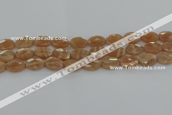 CMS1106 15.5 inches 12*16mm faceted oval moonstone gemstone beads