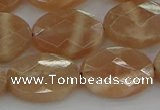 CMS1107 15.5 inches 13*18mm faceted oval moonstone gemstone beads