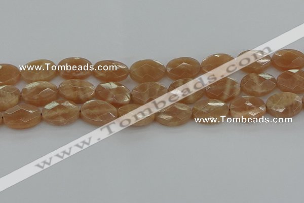 CMS1107 15.5 inches 13*18mm faceted oval moonstone gemstone beads