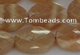 CMS1108 15.5 inches 15*20mm faceted oval moonstone gemstone beads