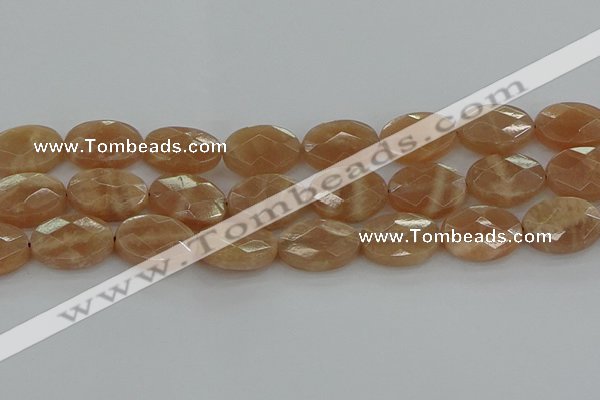 CMS1108 15.5 inches 15*20mm faceted oval moonstone gemstone beads