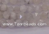 CMS1153 15.5 inches 6mm faceted nuggets white moonstone beads