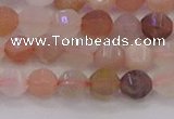 CMS1166 15.5 inches 6mm faceted round rainbow moonstone beads