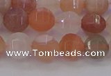 CMS1167 15.5 inches 8mm faceted round rainbow moonstone beads