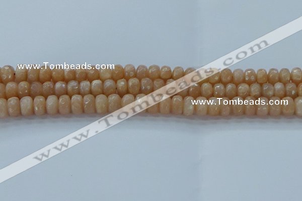 CMS1171 15.5 inches 5*8mm faceted rondelle moonstone beads