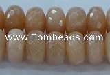 CMS1173 15.5 inches 7*12mm faceted rondelle moonstone beads