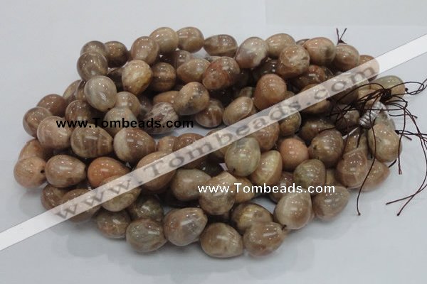 CMS12 15.5 inches 16*20mm teardrop moonstone gemstone beads wholesale