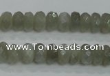 CMS128 15.5 inches 6*10mm faceted rondelle moonstone gemstone beads