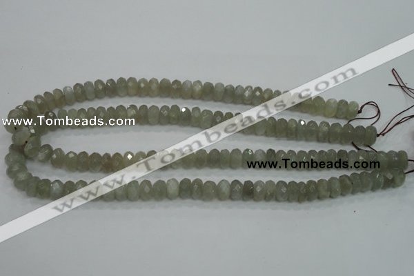 CMS128 15.5 inches 6*10mm faceted rondelle moonstone gemstone beads