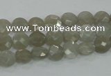 CMS129 15.5 inches 8mm faceted coin moonstone gemstone beads