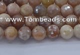 CMS1300 15.5 inches 4mm faceted round AB-color moonstone beads