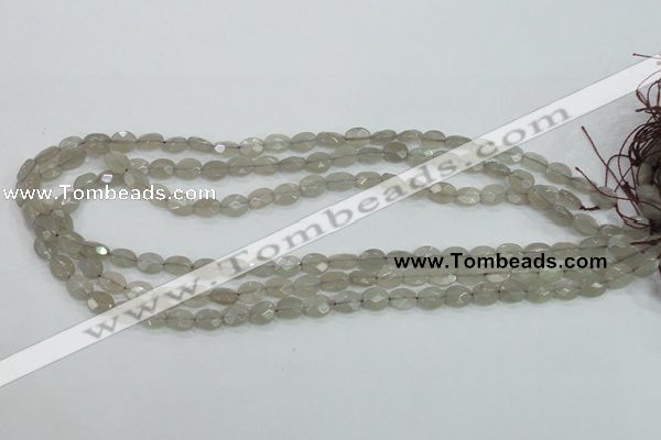 CMS131 15.5 inches 7*8mm faceted oval moonstone gemstone beads