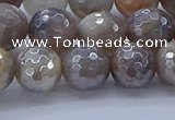 CMS1313 15.5 inches 10mm faceted round AB-color grey moonstone beads