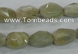 CMS133 15.5 inches 10*16mm faceted nugget moonstone gemstone beads