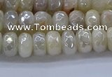 CMS1341 15.5 inches 4*6mm faceted rondelle AB-color white moonstone beads