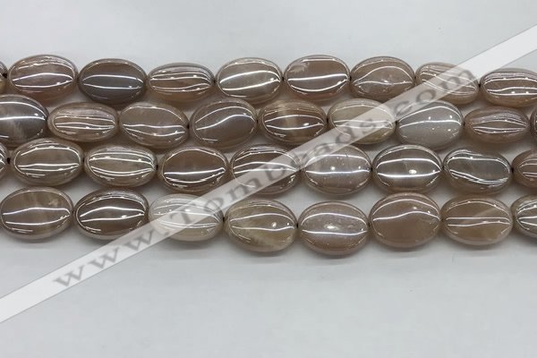 CMS1350 15.5 inches 12*16mm oval AB-color moonstone beads