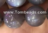 CMS1425 15.5 inches 14mm round black moonstone beads wholesale