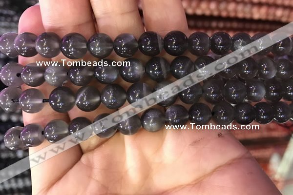 CMS1430 15.5 inches 10mm round black moonstone gemstone beads