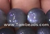 CMS1431 15.5 inches 12mm round black moonstone gemstone beads