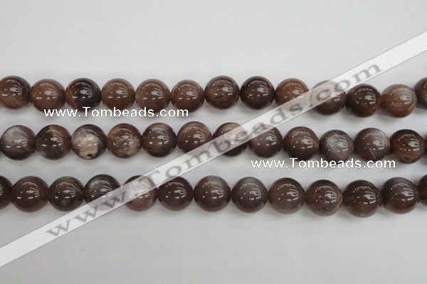 CMS145 15.5 inches 12mm round natural grey moonstone beads