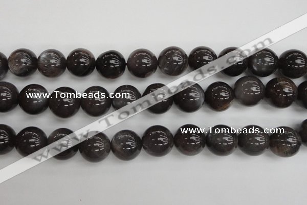 CMS148 15.5 inches 14mm round natural grey moonstone beads