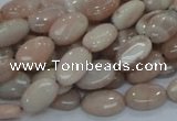 CMS15 15.5 inches 10*14mm oval moonstone gemstone beads wholesale