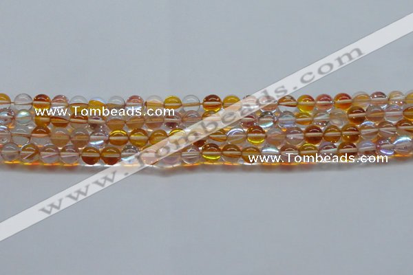 CMS1531 15.5 inches 6mm round synthetic moonstone beads wholesale