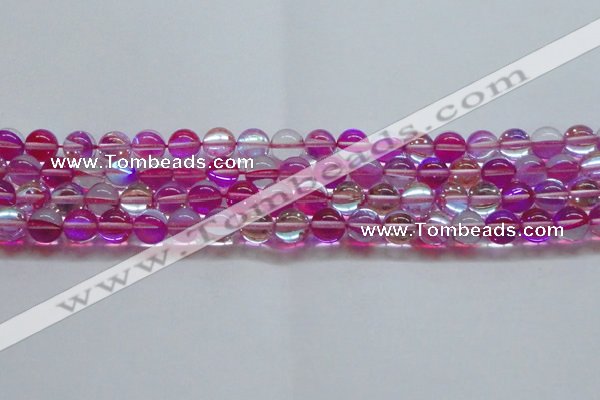 CMS1543 15.5 inches 10mm round synthetic moonstone beads wholesale