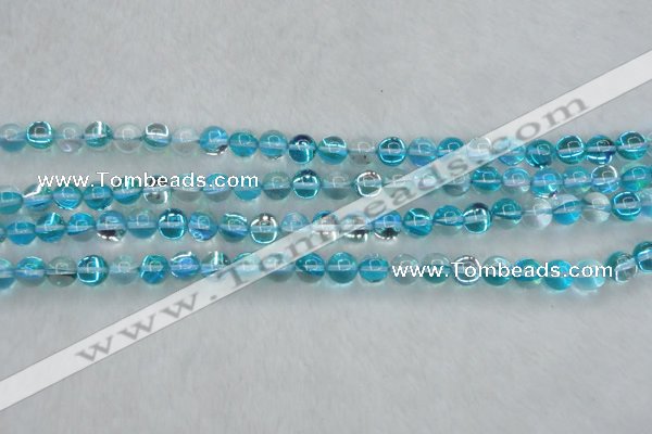 CMS1551 15.5 inches 6mm round synthetic moonstone beads wholesale