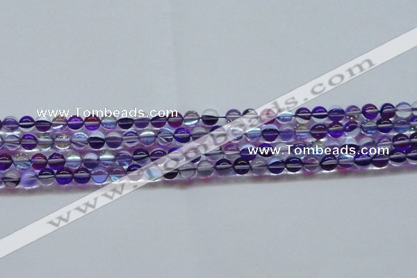 CMS1571 15.5 inches 6mm round synthetic moonstone beads wholesale