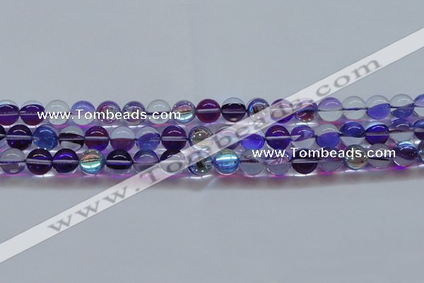 CMS1574 15.5 inches 12mm round synthetic moonstone beads wholesale