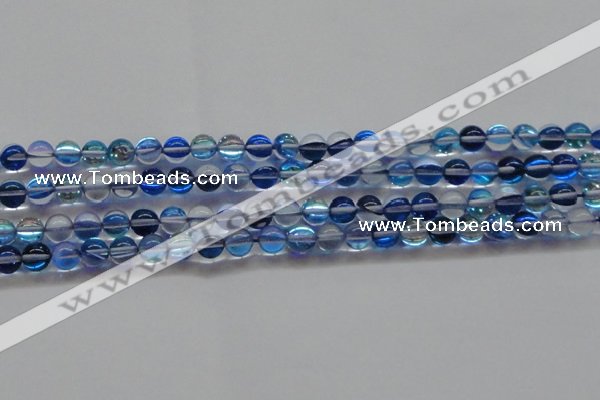 CMS1582 15.5 inches 8mm round synthetic moonstone beads wholesale