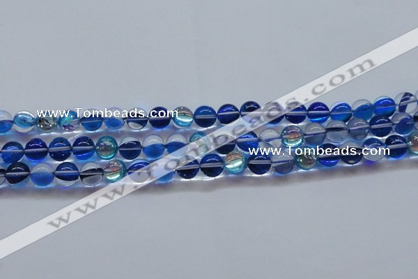 CMS1583 15.5 inches 10mm round synthetic moonstone beads wholesale