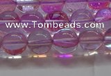 CMS1592 15.5 inches 8mm round synthetic moonstone beads wholesale