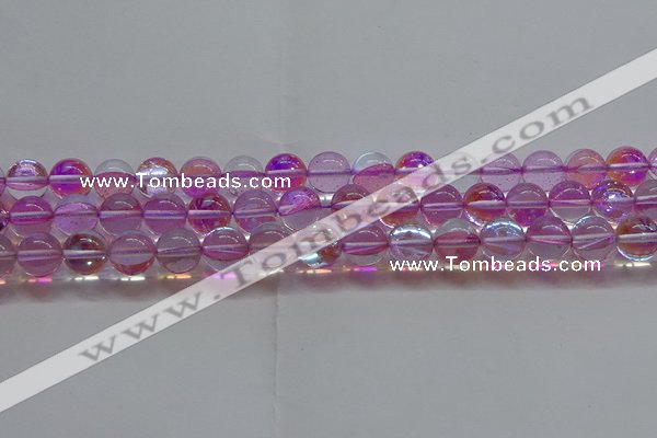 CMS1593 15.5 inches 10mm round synthetic moonstone beads wholesale