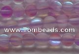 CMS1596 15.5 inches 6mm round matte synthetic moonstone beads