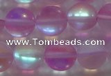 CMS1599 15.5 inches 12mm round matte synthetic moonstone beads