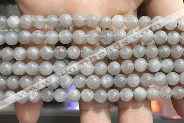 CMS1651 15.5 inches 6mm round grey moonstone beads wholesale