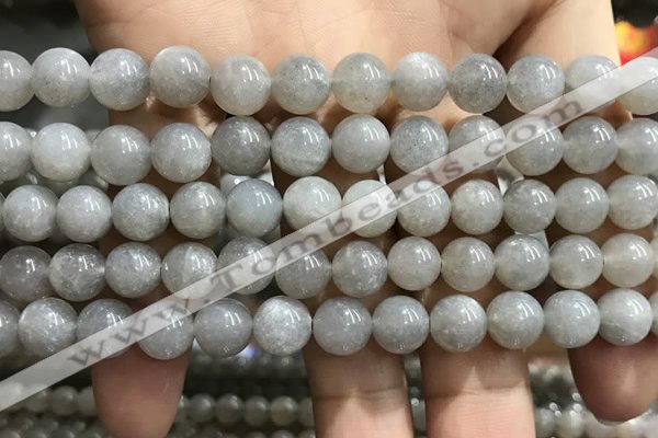 CMS1652 15.5 inches 8mm round grey moonstone beads wholesale