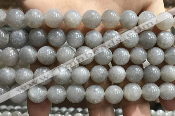 CMS1654 15.5 inches 12mm round grey moonstone beads wholesale