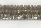 CMS1661 15.5 inches 6*12mm - 8*13mm faceted tyre moonstone beads