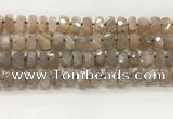 CMS1664 15.5 inches 6*10mm - 8*11mm faceted tyre moonstone beads