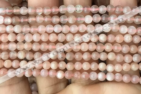 CMS1670 15.5 inches 4mm round moonstone beads wholesale