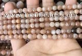 CMS1677 15.5 inches 4mm faceted round moonstone beads wholesale