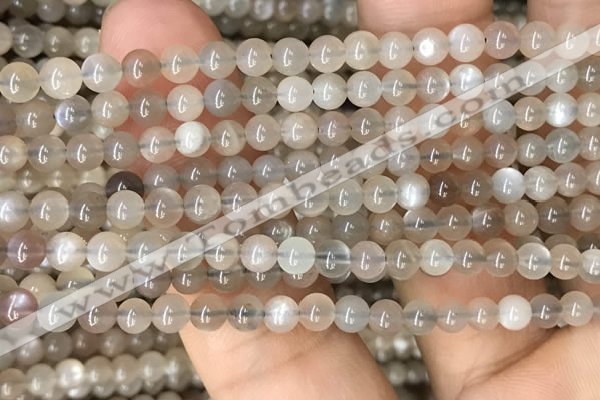 CMS1684 15.5 inches 4mm round rainbow moonstone beads wholesale