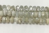 CMS1769 15.5 inches 6*12mm - 8*13mm faceted tyre moonstone beads