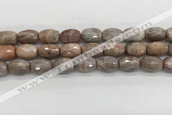 CMS1776 15.5 inches 12*16mm faceted rice AB-color moonstone beads