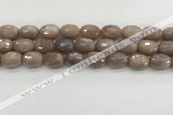 CMS1778 15.5 inches 13*18mm faceted drum AB-color moonstone beads