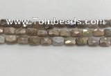 CMS1781 15.5 inches 8*12mm faceted rectangle AB-color moonstone beads